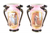 PAIR, CONTINENTAL PORCELAIN HA