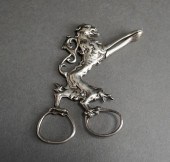 PAIR CONTINENTAL SILVER LION S