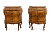 PAIR CONTINENTAL SMALL WALNUT
