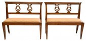 PAIR CONTINENTAL STYLE BENCHES