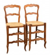 Pair Country French style rush