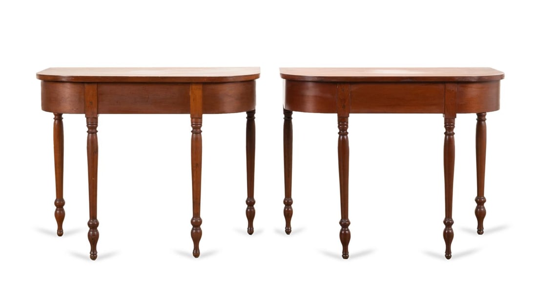 PAIR COUNTRY SHERATON CONSOLE