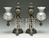 Pair Cox Argand lamps: each wi