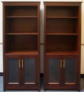 PAIR CRATE & BARREL FRUITWOOD