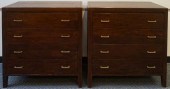 PAIR CRATE & BARREL STAINED FR