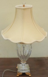 PAIR CRYSTAL URN-FORM TABLE LA