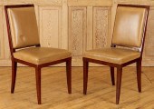 PAIR CUBAN MAHOGANY SIDE CHAIR