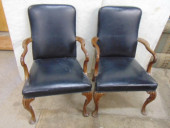 PAIR CUSTOM BLACK LEATHER ARM