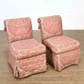 PAIR CUSTOM FORTUNY UPHOLSTERE