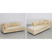 PAIR CUSTOM MID-CENTURY TUFTED