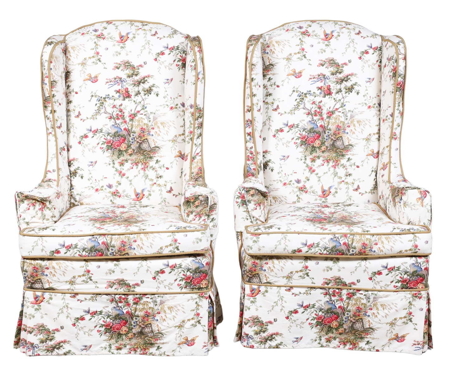 Pair Custom upholstered Chippendale