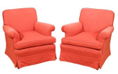PAIR CUSTOM UPHOLSTERED SKIRTE