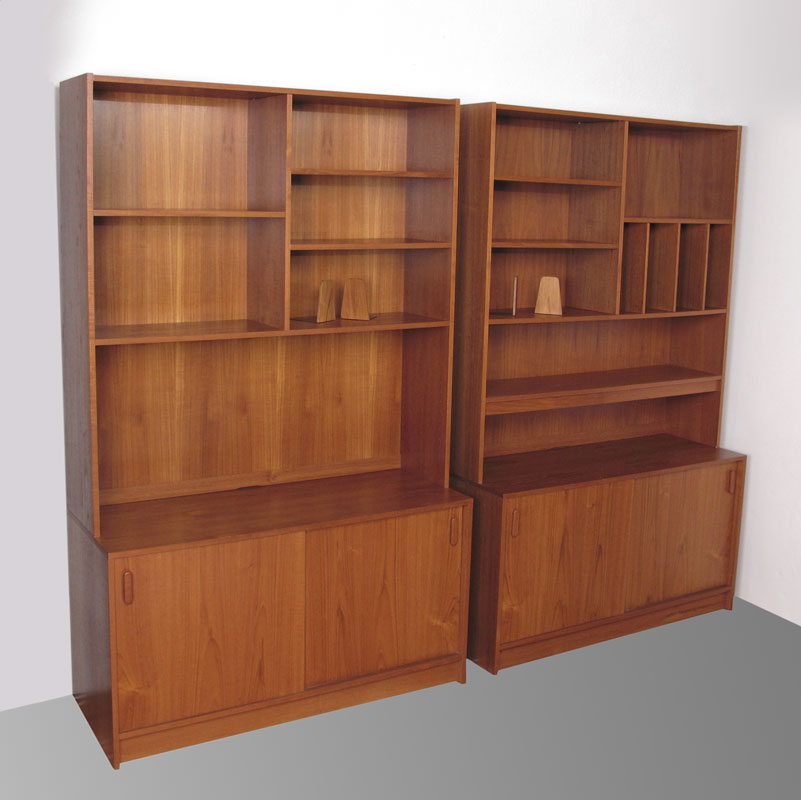 PAIR DANISH MODERN OPEN BOOK AND