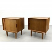Pair Danish Modern Teak Side T