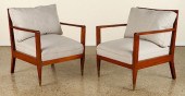 PAIR DANISH OPEN ARM CHAIRS LO