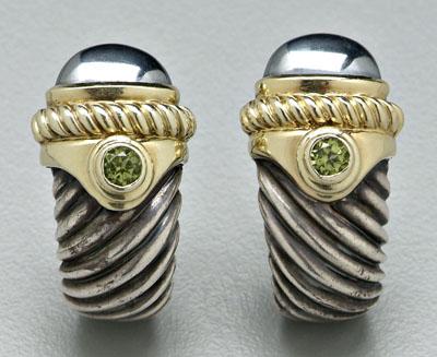 Pair David Yurman peridot earrings: