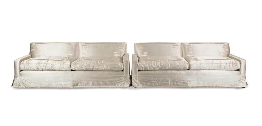 PAIR DE ANGELIS GREY SILK