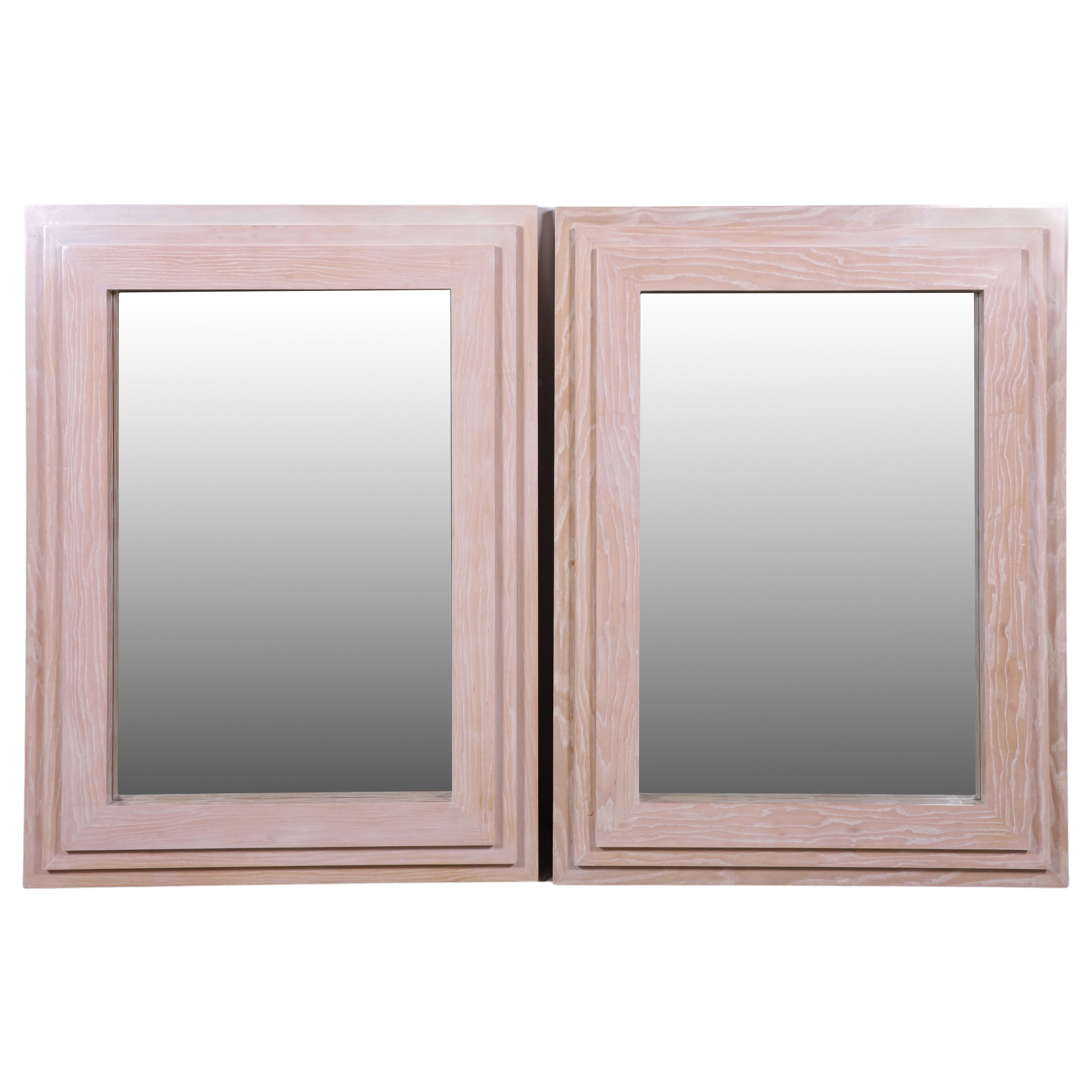 Pair Deco Style Cerused Wood