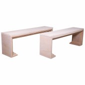 Pair Deco Style Wood and Trave