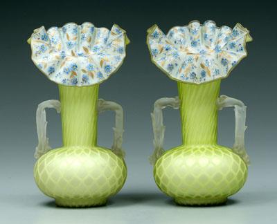 Pair decorated mother-of-pearl