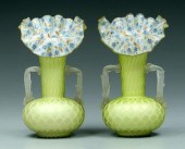 Pair decorated mother-of-pearl