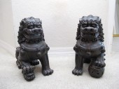 PAIR DECORATIVE FOO DOGS: Deco