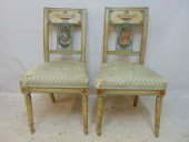 PAIR DECORATIVE PAINTED SIDE C