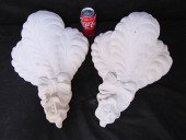 PAIR DECORATIVE PLASTER CAST W