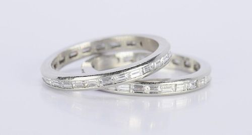 PAIR DIAMOND PLATINUM ETERNITY