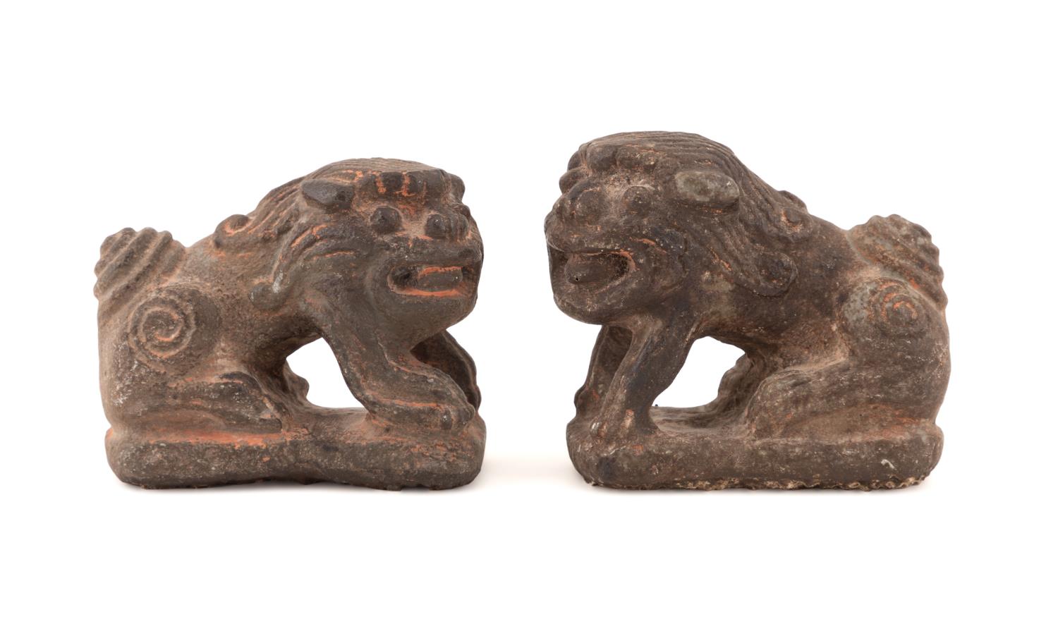 PAIR DIMINUTIVE CHINESE CARVED