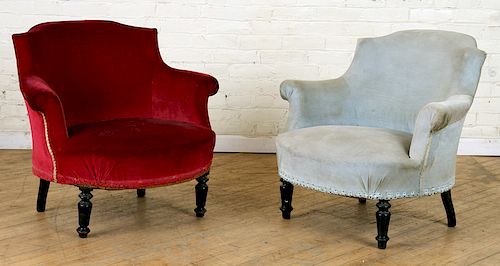 PAIR DIMINUTIVE NAPOLEON III CHAIRS