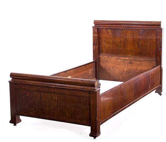 Pair Directoire inlaid mahogany