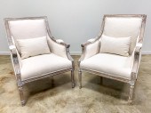 PAIR, DISTRESSED LOUIS XVI STY