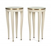 PAIR DONGHIA CREAM LACQUERED G