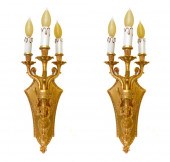 PAIR, DORE BRONZE FIGURAL 3 LI