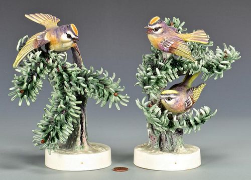 PAIR DOROTHY DOUGHTY BIRDS, KINGLET