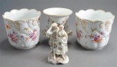 PAIR DRESDEN GILT AND FLORAL C