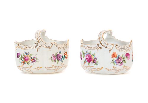 PAIR DRESDEN PORCELAIN