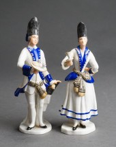 PAIR DRESDEN PORCELAIN FIGURES