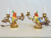 PAIR DRESDEN STYLE LAMPS WITH