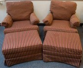 PAIR DREXEL HERITAGE STRIPE UP
