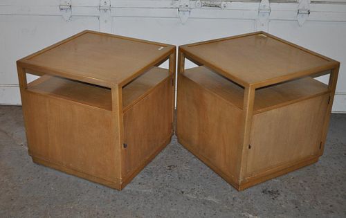 PAIR DUNBAR BLEACHED WALNUT END