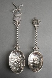 PAIR DUTCH 833-SILVER FIGURAL