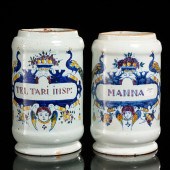 PAIR DUTCH DELFT DER DRIE KLOK