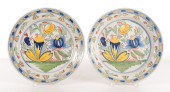PAIR DUTCH DELFT POLYCHROMED B