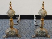 PAIR DUTCH ROCOCO STYLE BRASS
