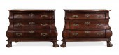 PAIR DUTCH STYLE BOMBE WALNUT