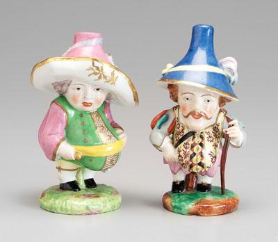 Pair dwarf figures: gentleman