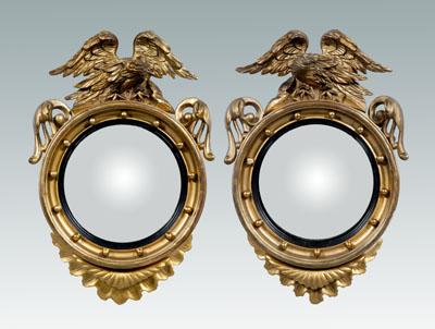 Pair eagle carved girandole