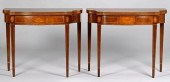 PAIR EAGLE INLAID GAME TABLESP